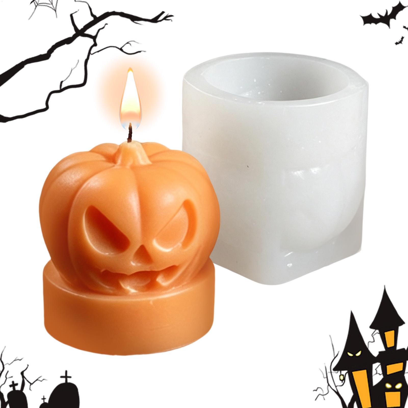 Candle Making Workshops - ハロウィン パンプキンキャンドルモールド 3D パンプキン型 デコレーション製作用鋳型 香り付きキャンドル