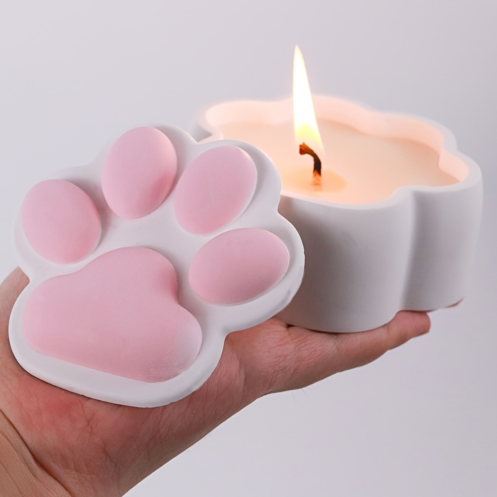 Kraft Box Candle - 猫の爪型収納ボックスシリコンモールドDIY蓋付きキャンドルジャークラフト作り石膏コンクリート樹脂灰皿鋳型ホームデコレーション