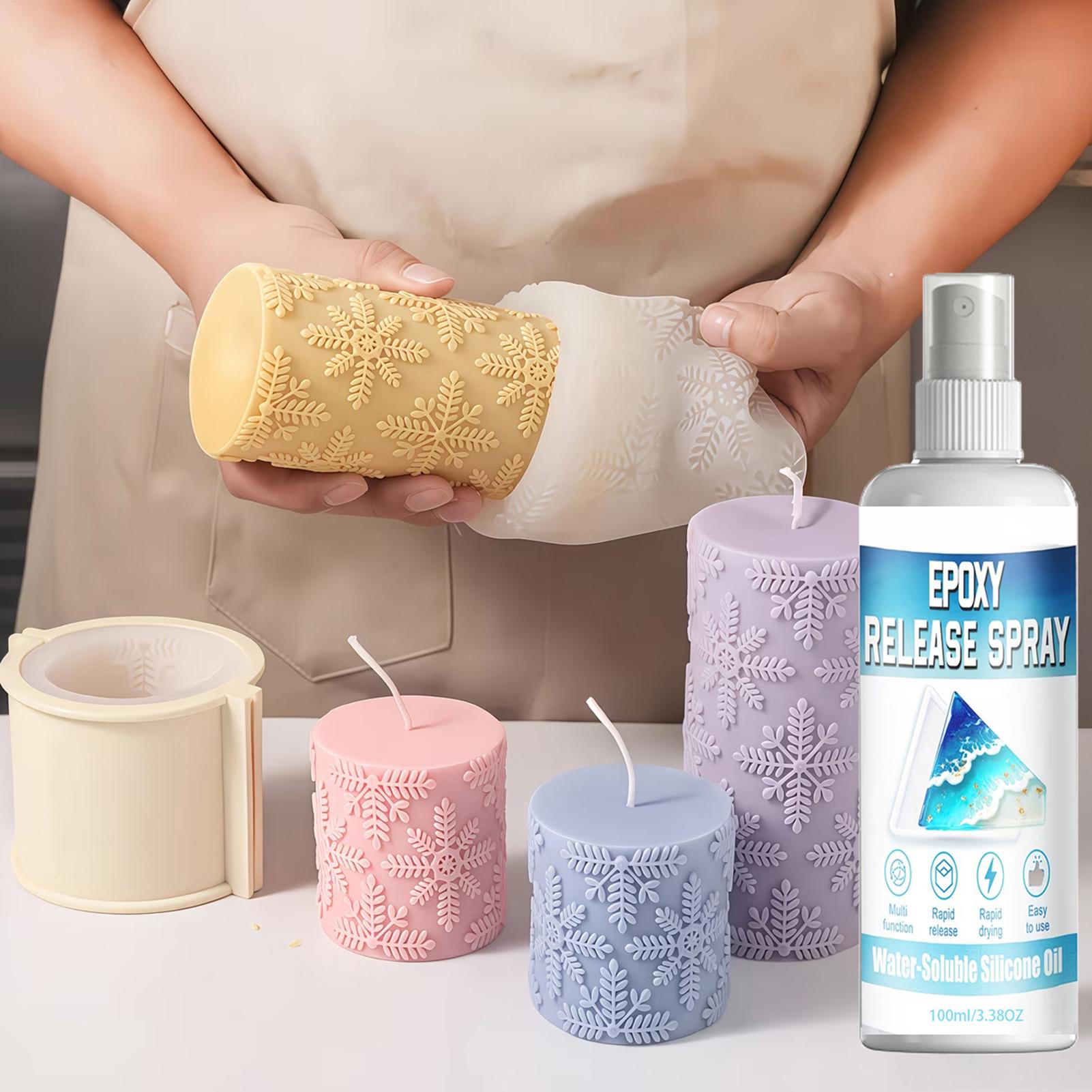 Candle Making Workshops - シリコン型離型スプレー 100ml。型から物を取り出すための剤。キャンドルや石鹸作り、コンクリートや石膏の型取り、家庭用。