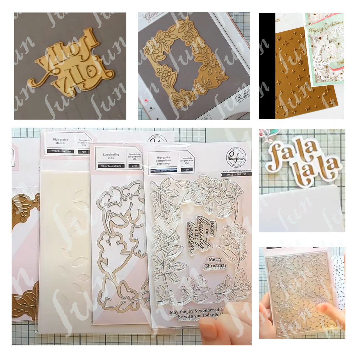 Kraft Box Candle - クリスマスホリージョリーカットディー、ホリデーホットフォイルプレート、ディスタンプ、鉛筆、DIYスクラップブッキングクラフト用品、紙カード作成
