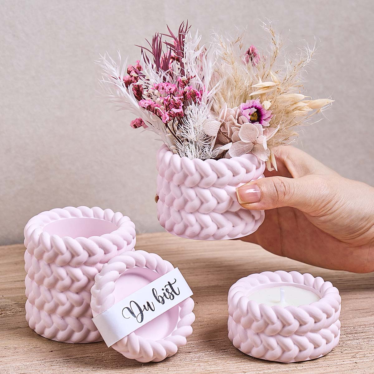 Kraft Box Candle - 織りキャンドルジャー型シリコンモールドDIY丸型コンクリート植木鉢鋳造型石膏樹脂収納ボックスクラフト製作ホームデコレーション