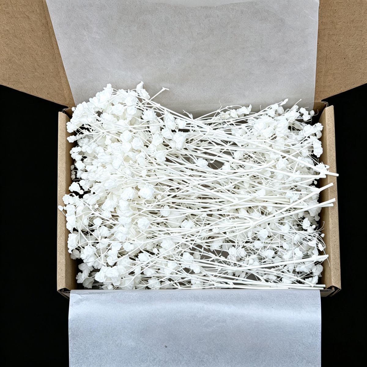 Candle Making Event - 50個入りミニホワイトドライカスミソウブーケ、小さな束のジプソフィラ、大量DIYクラフト、招待状、キャンドル作り、家の装飾に