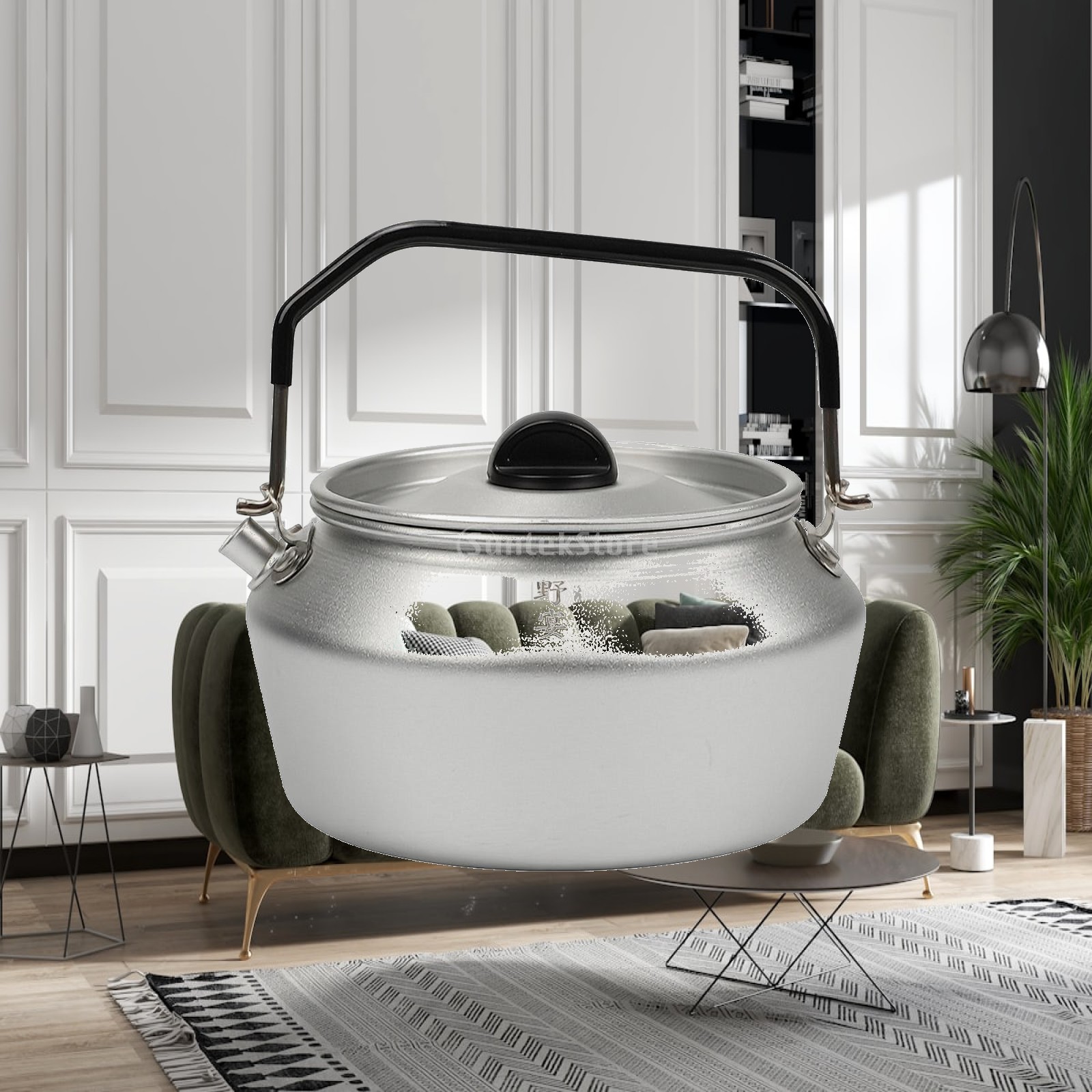 Pour Pot Aluminum - ミニアルミ合金製キャンプケトル 600ml アウトドアティーポット スムーズな注ぎ口付き ハイキング、サイクリング、トレッキング旅行に最適