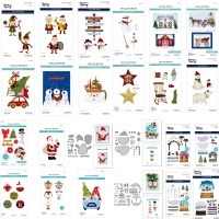 Kraft Box Candle - スノーマン、サンタ、クリスマス、馬車の金属製カッティングダイ、DIYカード作成、スクラップブック、エンボス加工紙アルバム、クラフト用品テンプレート