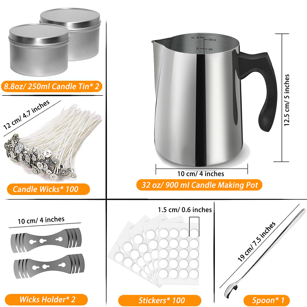 キャンドル作りスターターキット用品、キャンドル作り注ぐポット - Candle Making At Home のレビューと価格