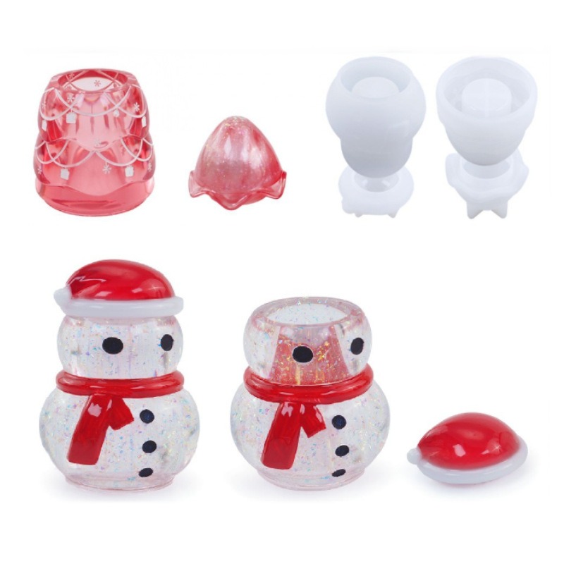 エポキシ樹脂のクリスマス収納ジャー,型,雪だるま,クリスマス - Kraft Box Candle のレビューと価格