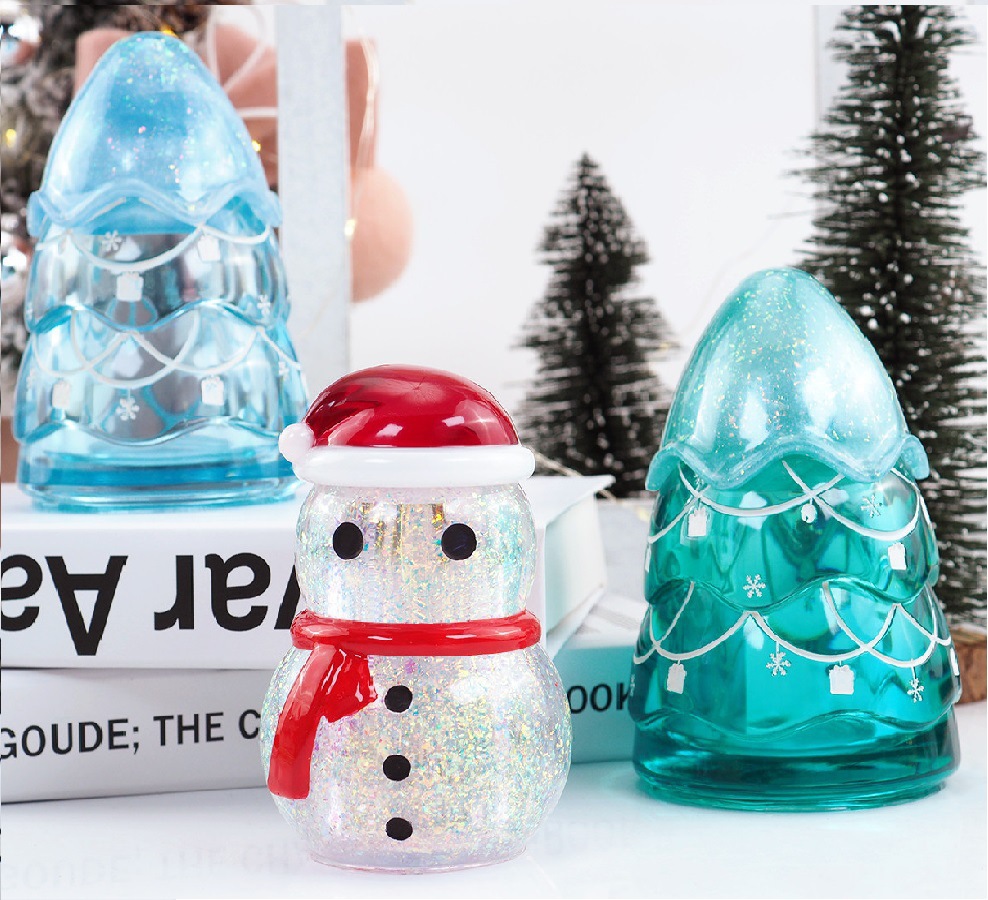 エポキシ樹脂のクリスマス収納ジャー,型,雪だるま,クリスマス - Kraft Box Candle のレビューと価格