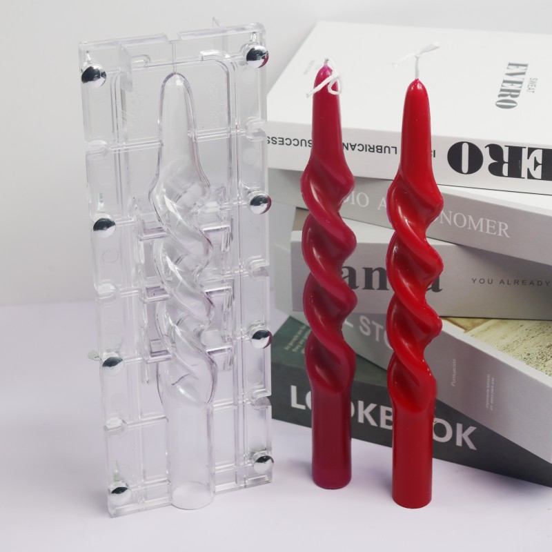 ツイストストライプコラムアクリルキャンドルモールド簡単脱型ス - Candle Making At Home のレビューと価格