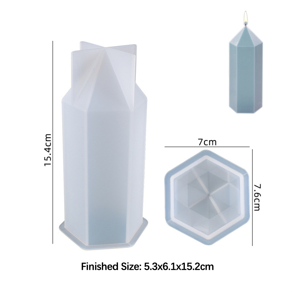六角形のシリコンキャンドルモールド,樹脂石鹸型,日曜大工,キ - Candle Making At Home のレビューと価格