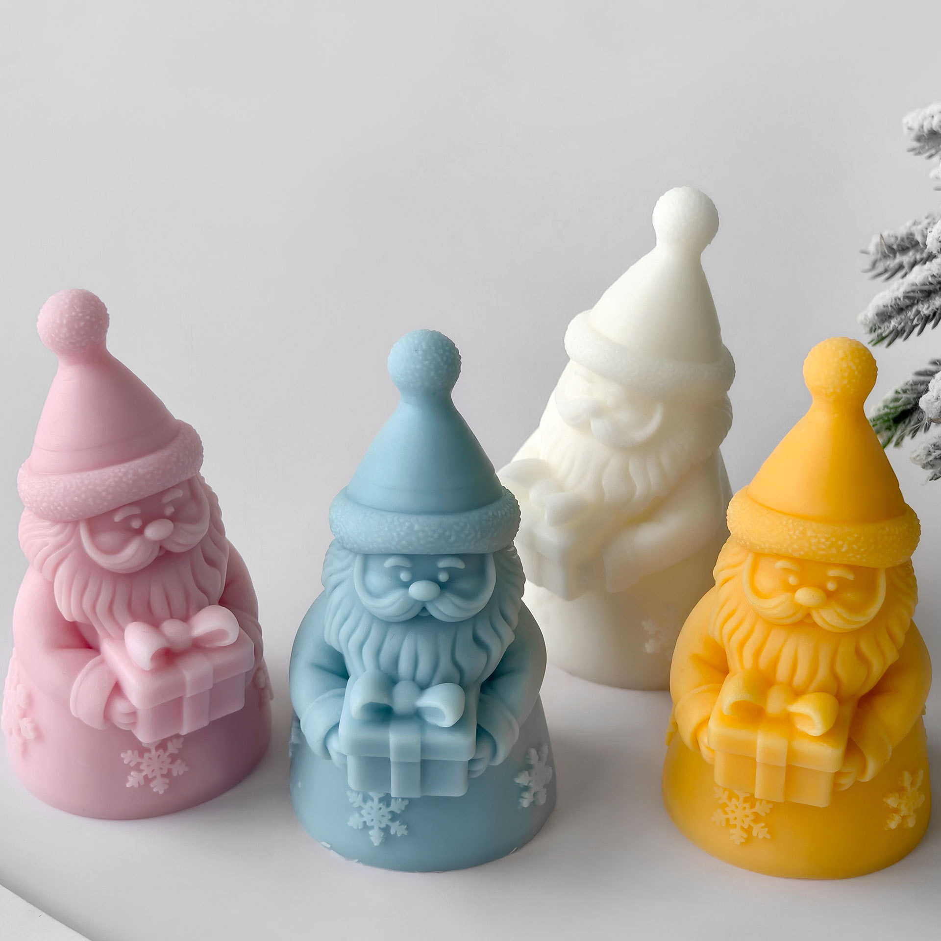 サンタクロースギフトボックスシリコーン型手作りアロマキャンド - Kraft Box Candle のレビューと価格