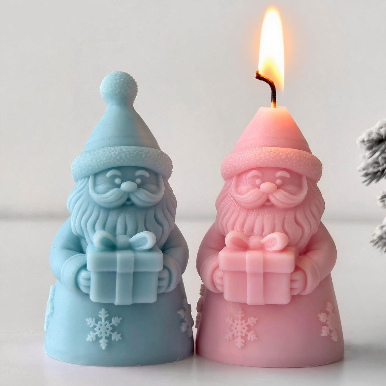 サンタクロースギフトボックスシリコーン型手作りアロマキャンド - Kraft Box Candle のレビューと価格