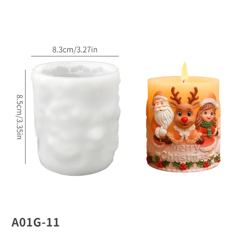 エンボス加工を施した円筒形のシリコン製アロマキャンドル型。手 - Candle Making Event のレビューと価格