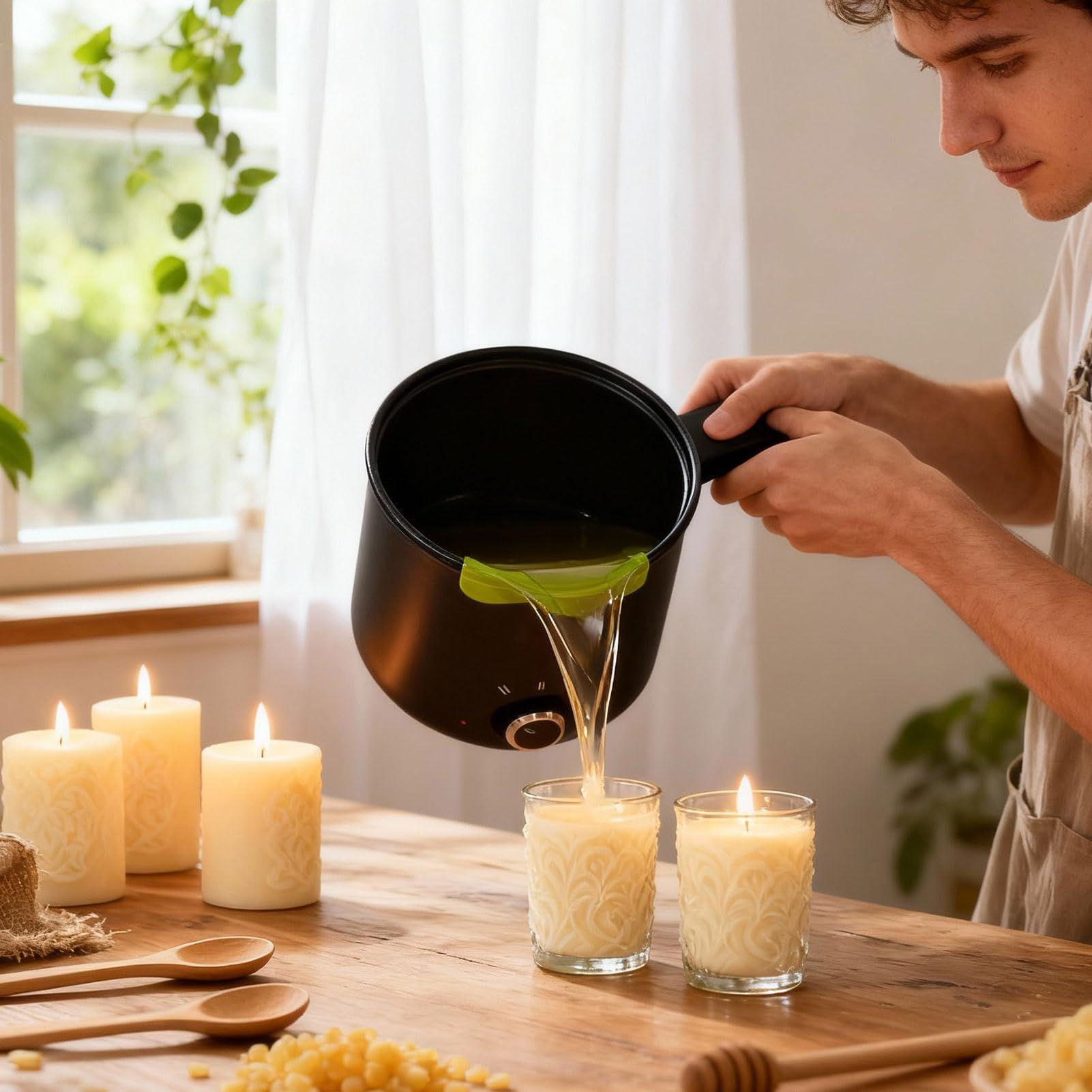キャンドルワックス溶解ポット 1.5L 大型ステンレス製電気 - Candle Making At Home のレビューと価格