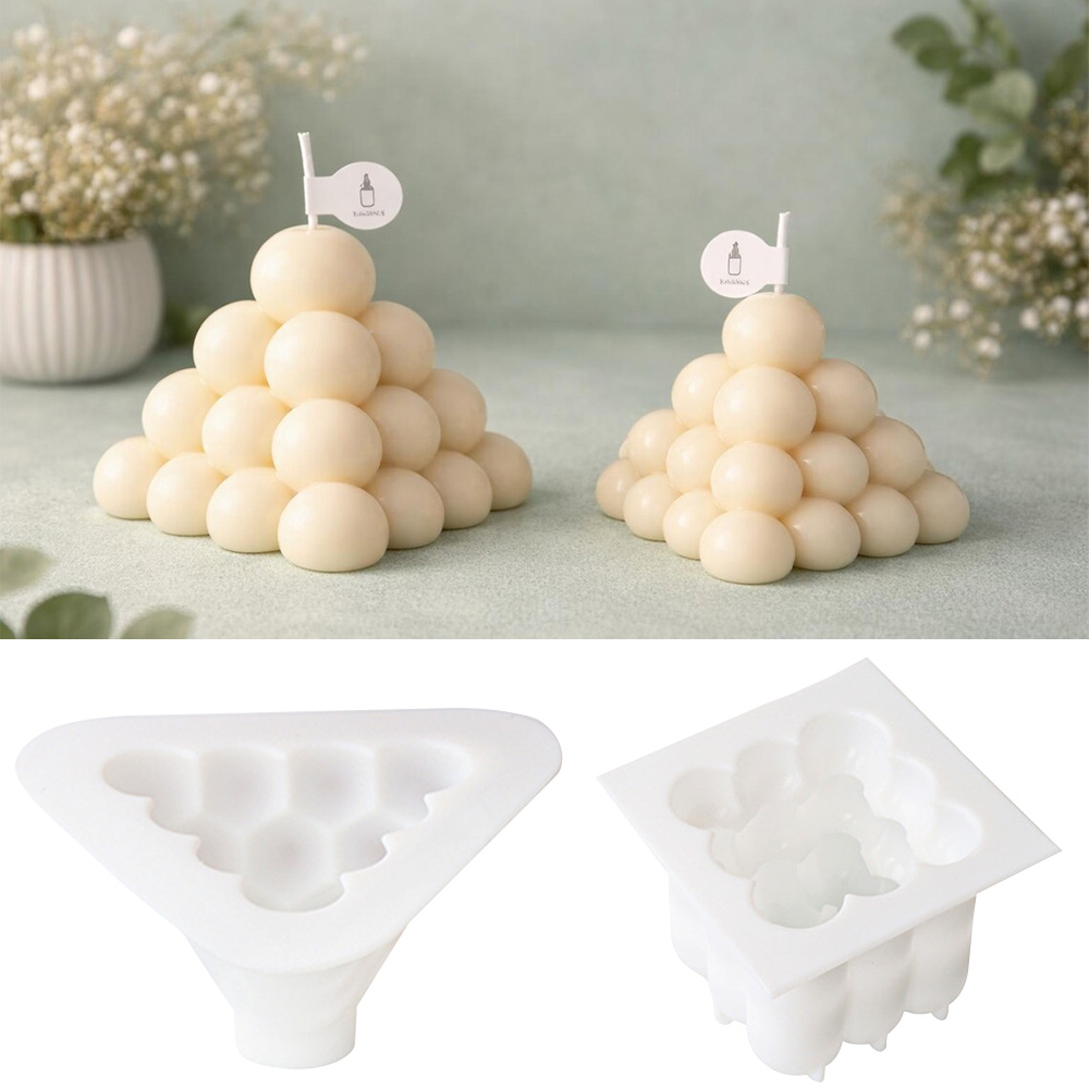 3Dバブルキューブシリコンキャンドルモールドセット、幾何学模 - Candle Making At Home のレビューと価格